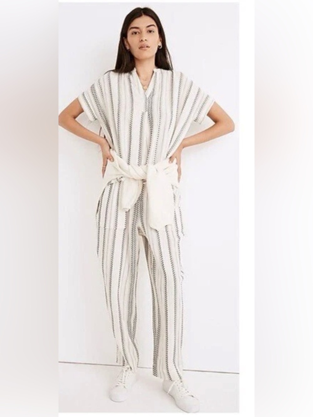 Madewell Sz S/M Lightspun Lakeline Popover Shirt & Pull on Balloon Pants cotton
